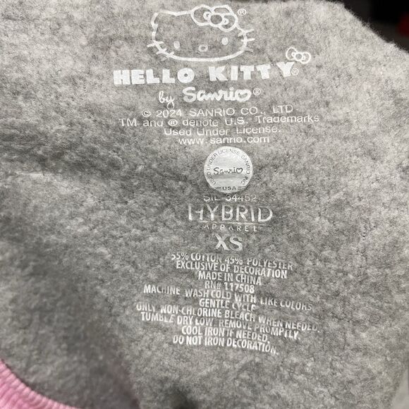 Hybrid Apparel Hello Kitty Pullover Sweatshirt Crew Neck Women's X-Small XS - Picture 6 of 6